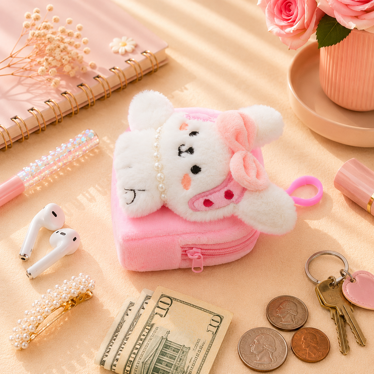 Bunny Bow Coin Pouch