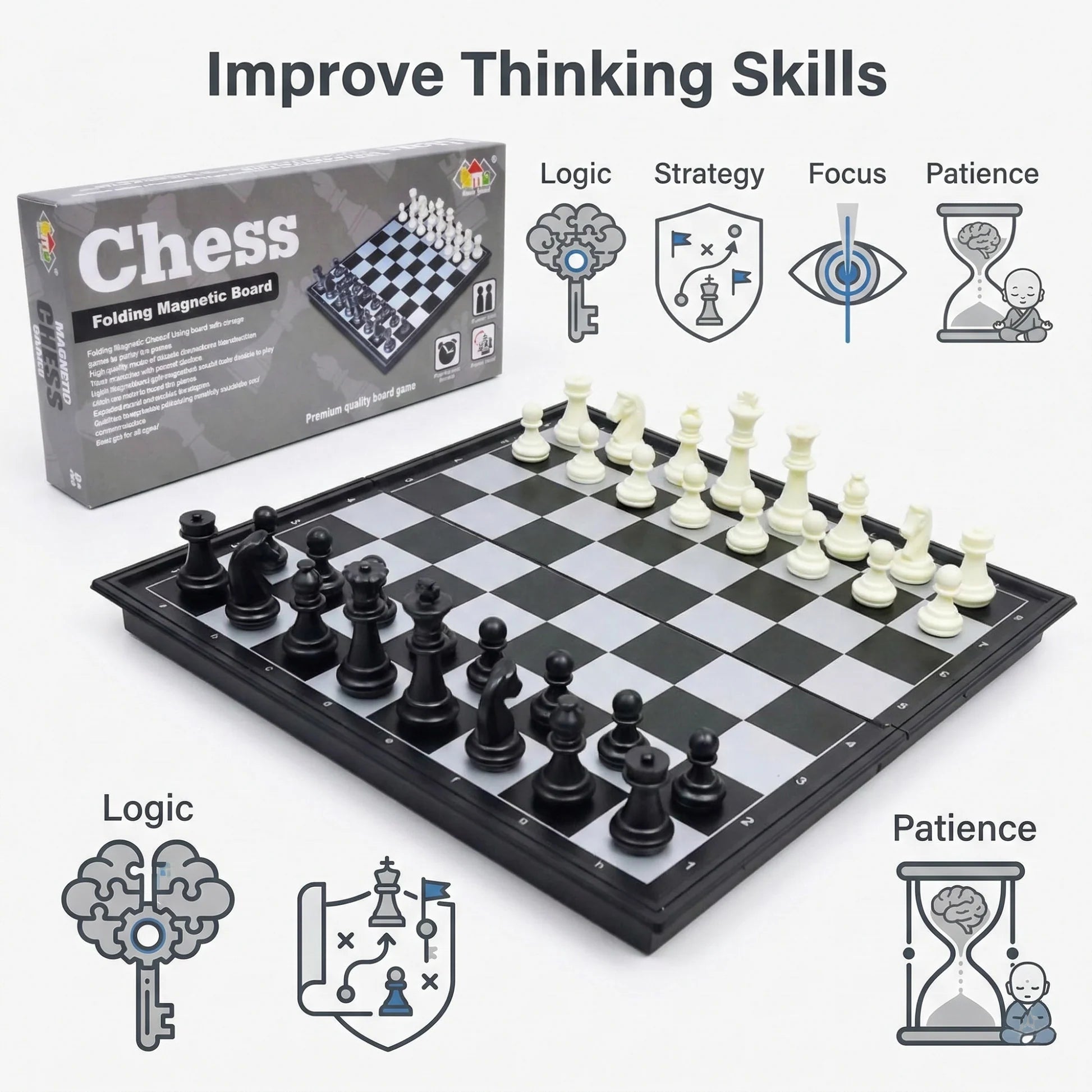 Folding Magnetic Chess Board