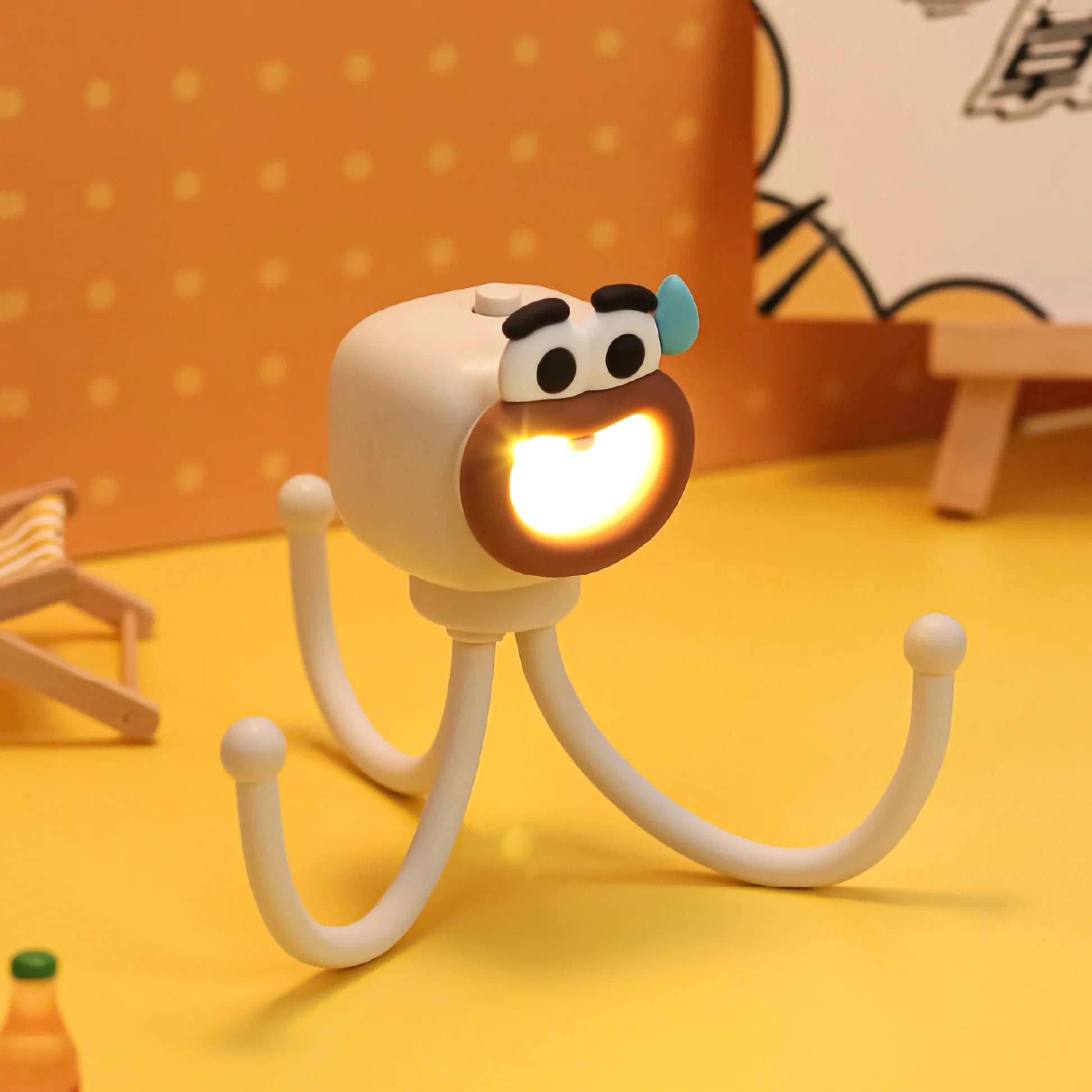 Cute Octopus LED Night Lamp & Phone Holder