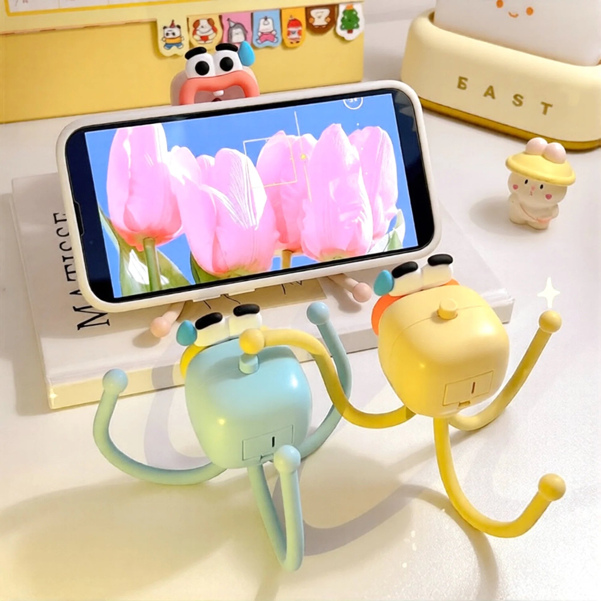 Cute Octopus LED Night Lamp & Phone Holder
