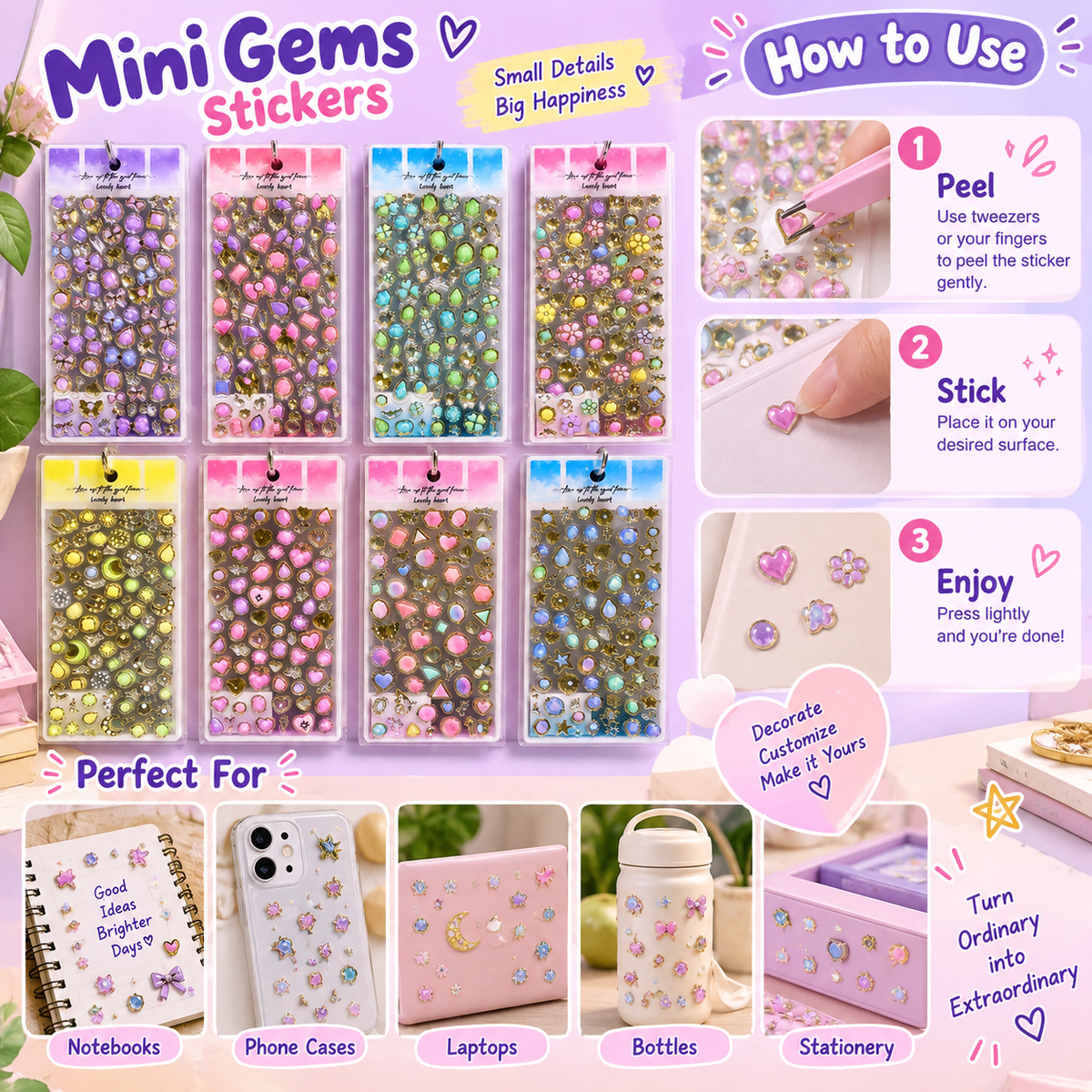 Jewel Pop Crystal Sticker Sheet