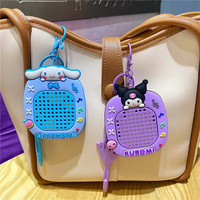 Cute Kawaii Cartoon Mini Magnetic Drawing Board Keychain