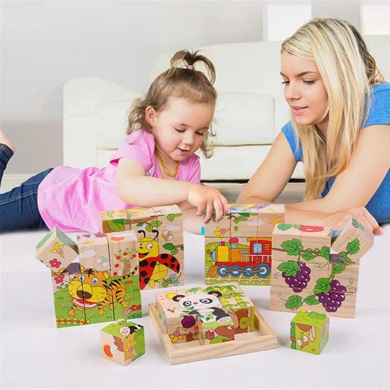 Wooden Picture Puzzle Blocks