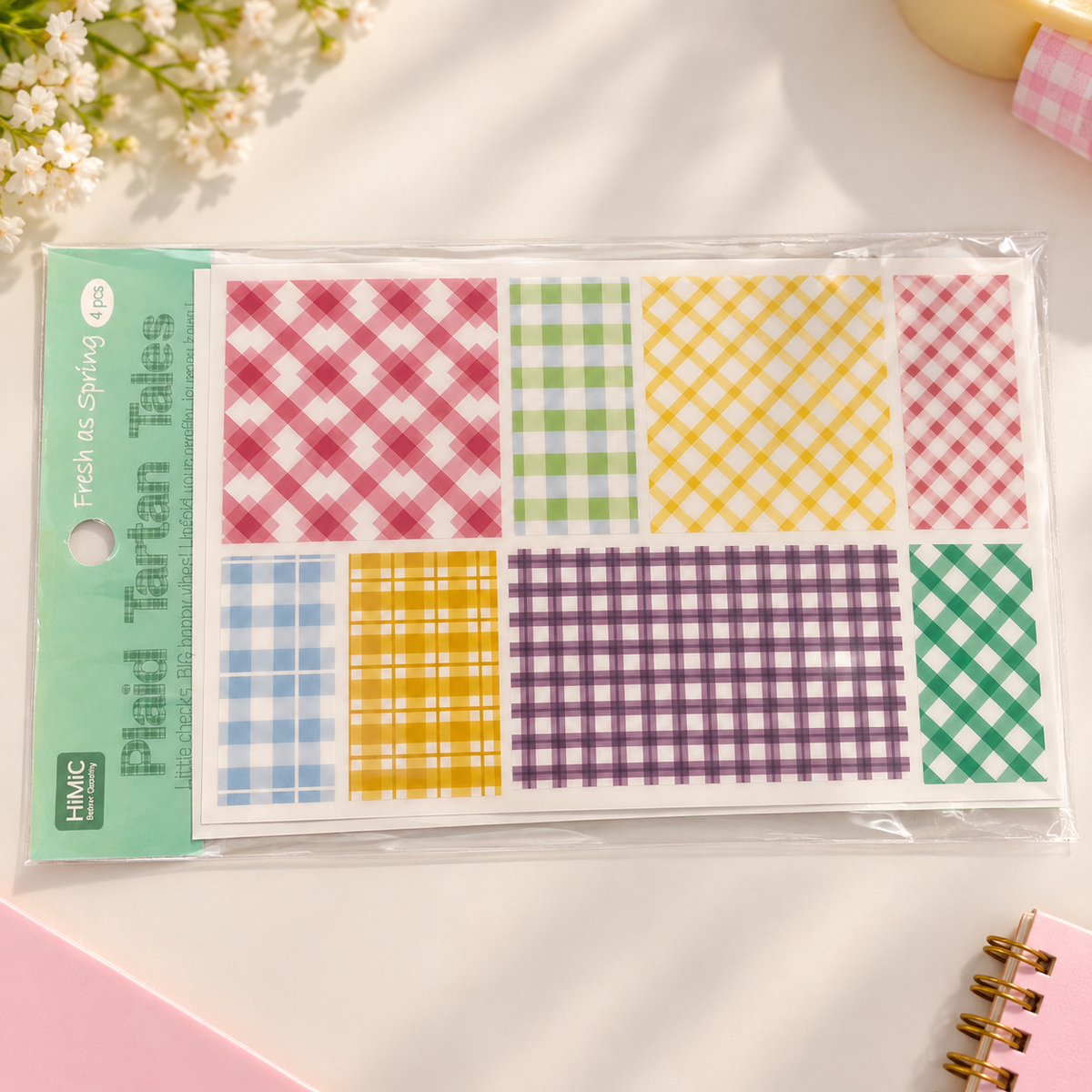 Plaid Pop Stickers