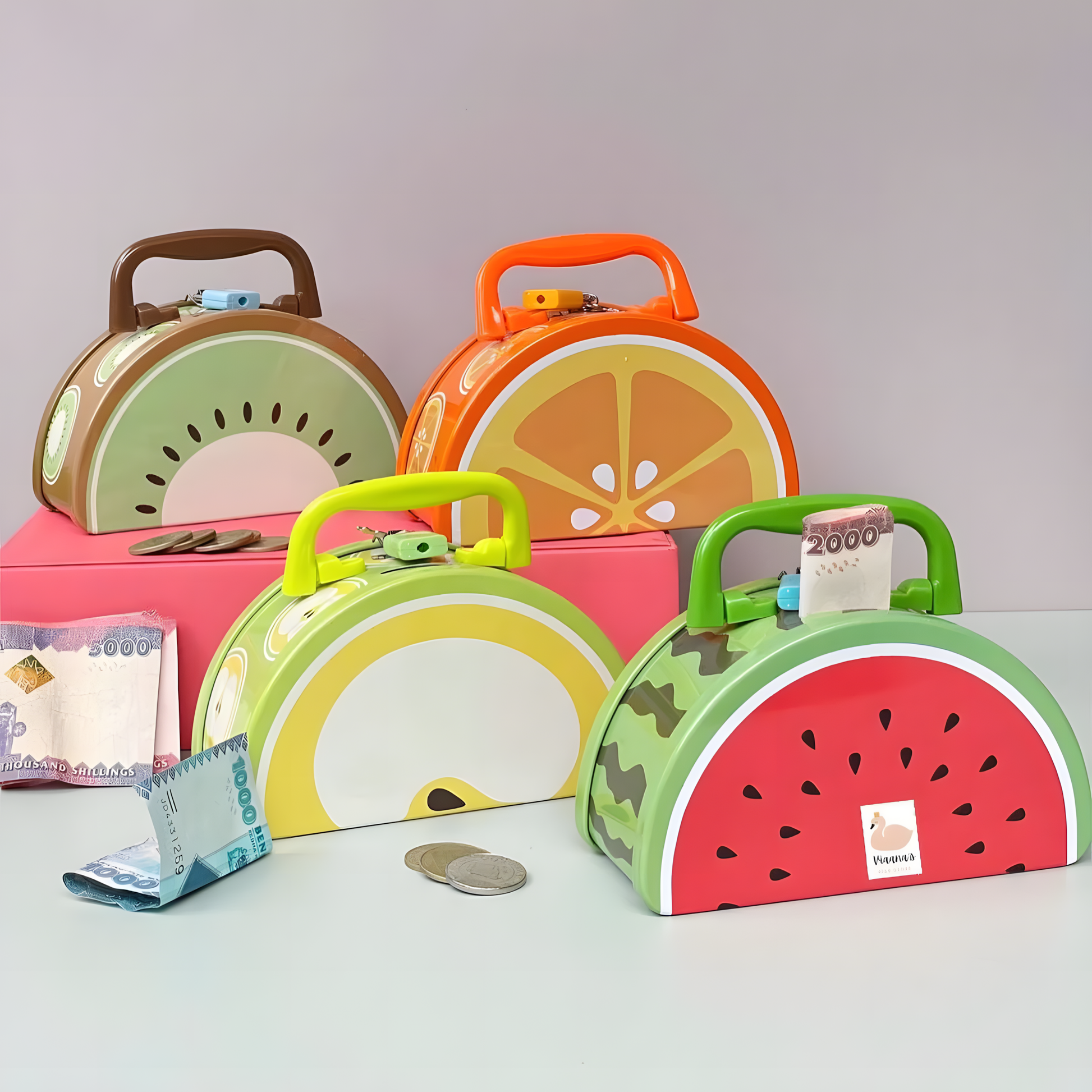 Metal Fruit Piggy Bank