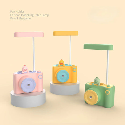 3-in-1 360° Flexible LED Lamp with Pen Holder & Sharpener