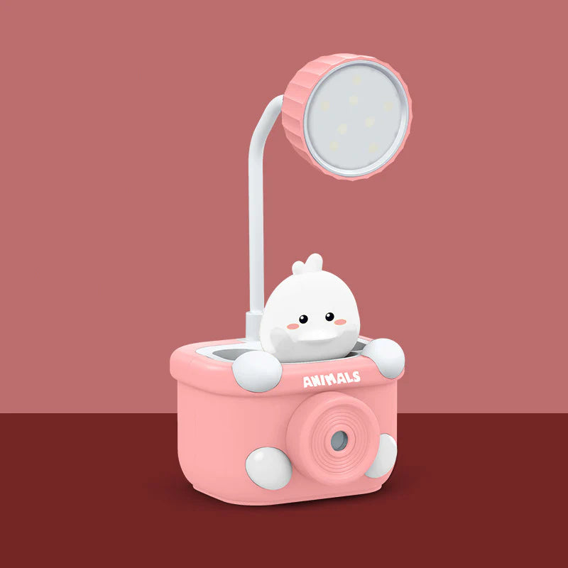 3-in-1 Kids USB Rechargeable Night Lamp + Sharpener & Pen Stand