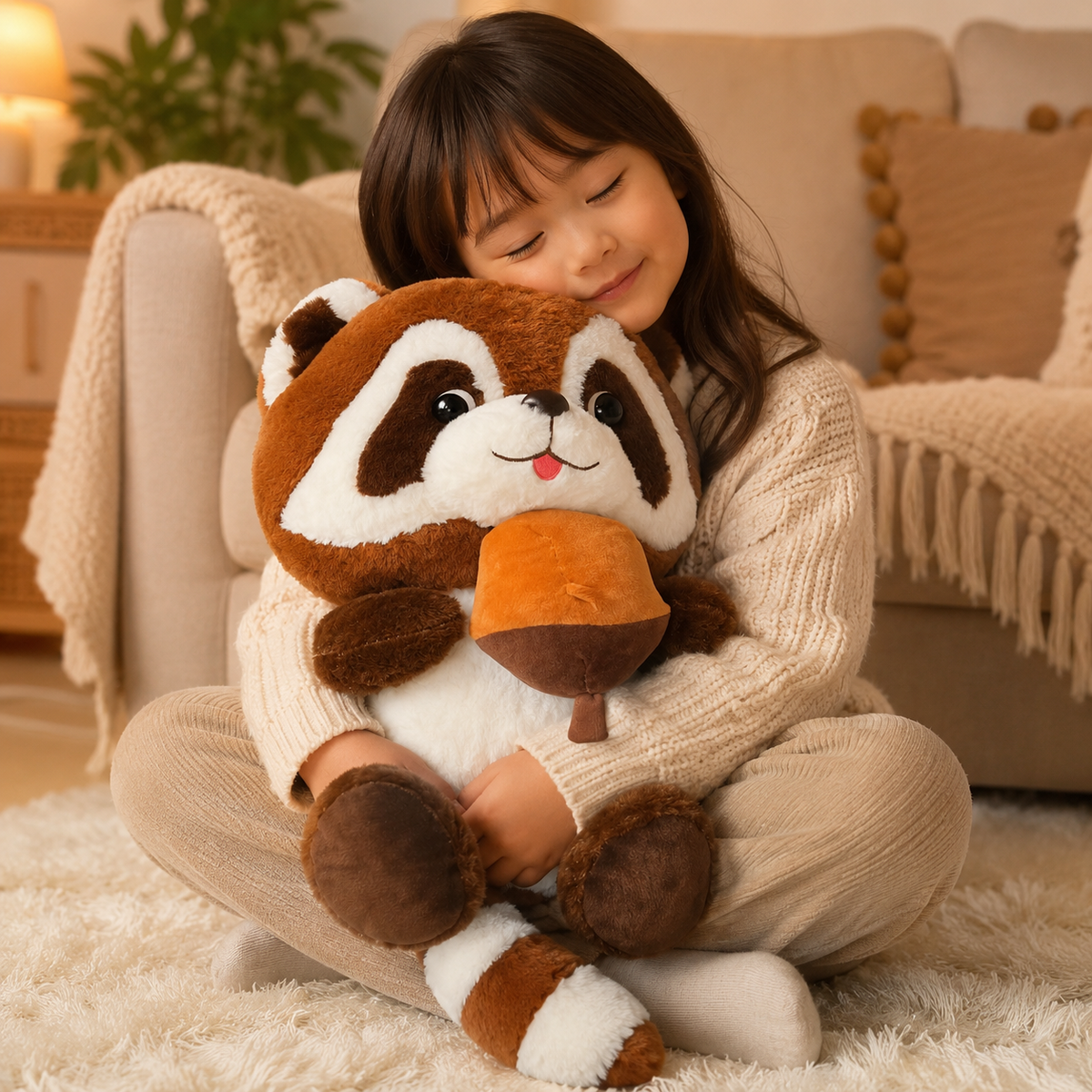 Acorn Buddy Raccoon Plush