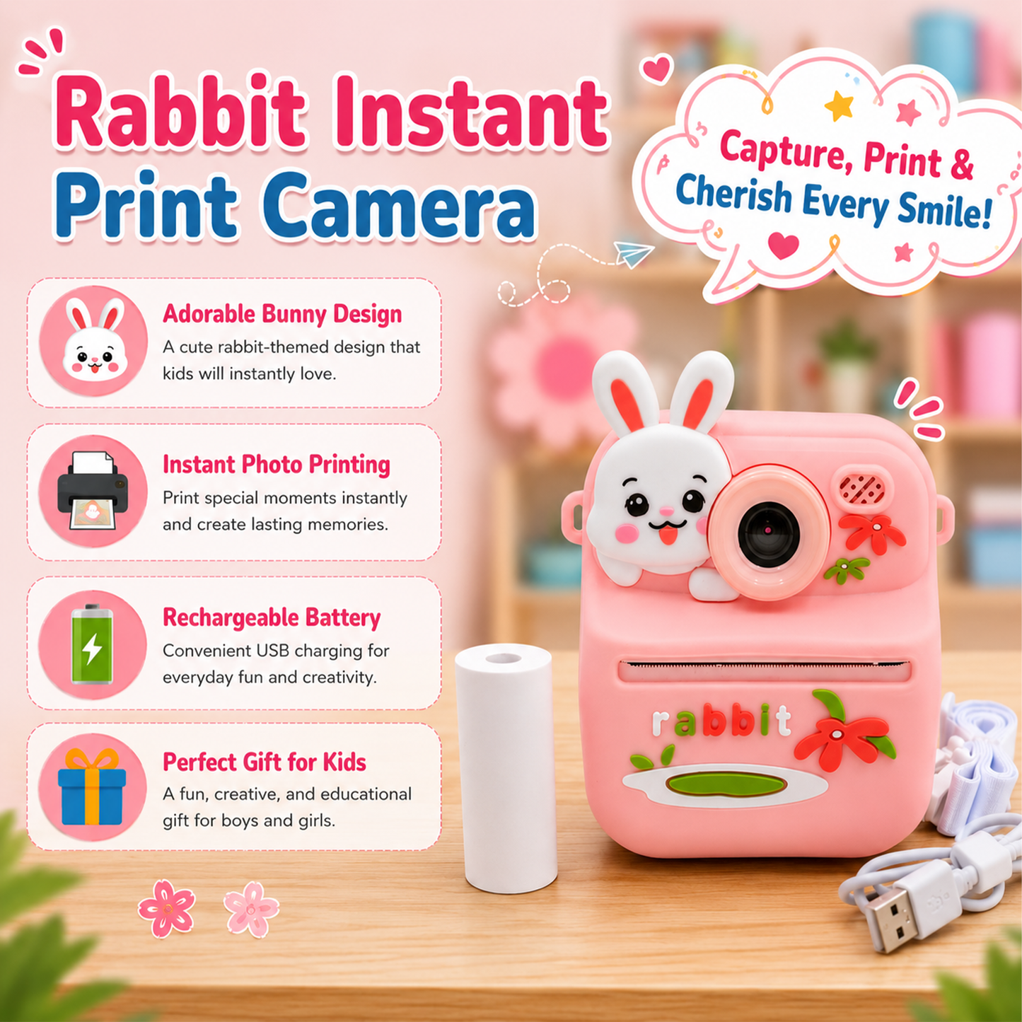 Bunny Print Camera