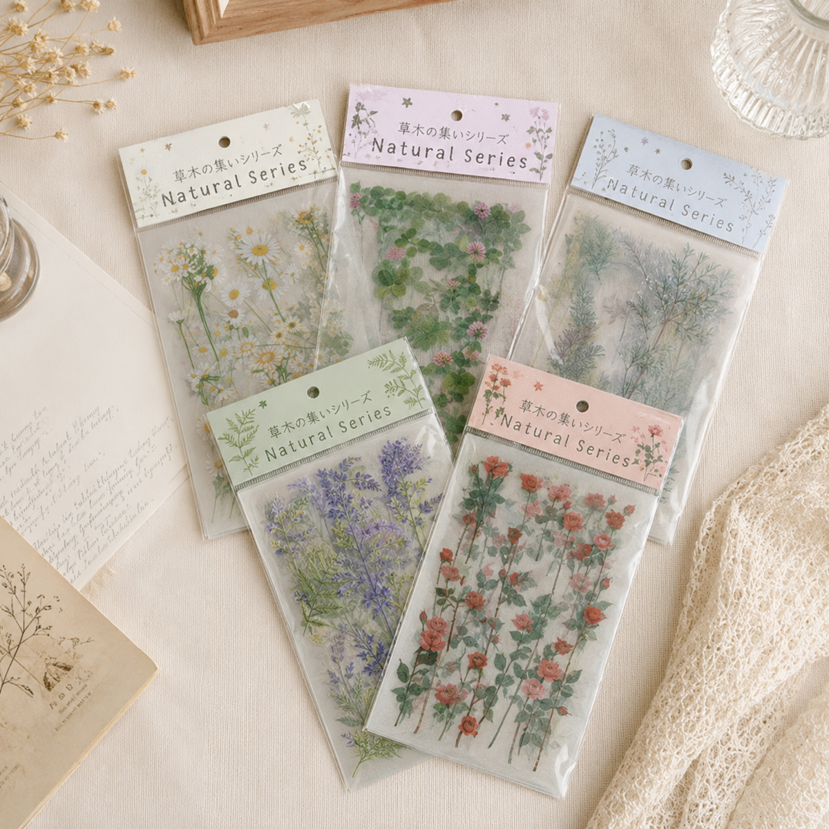 Botanical Whisper Transparent Sticker Pack