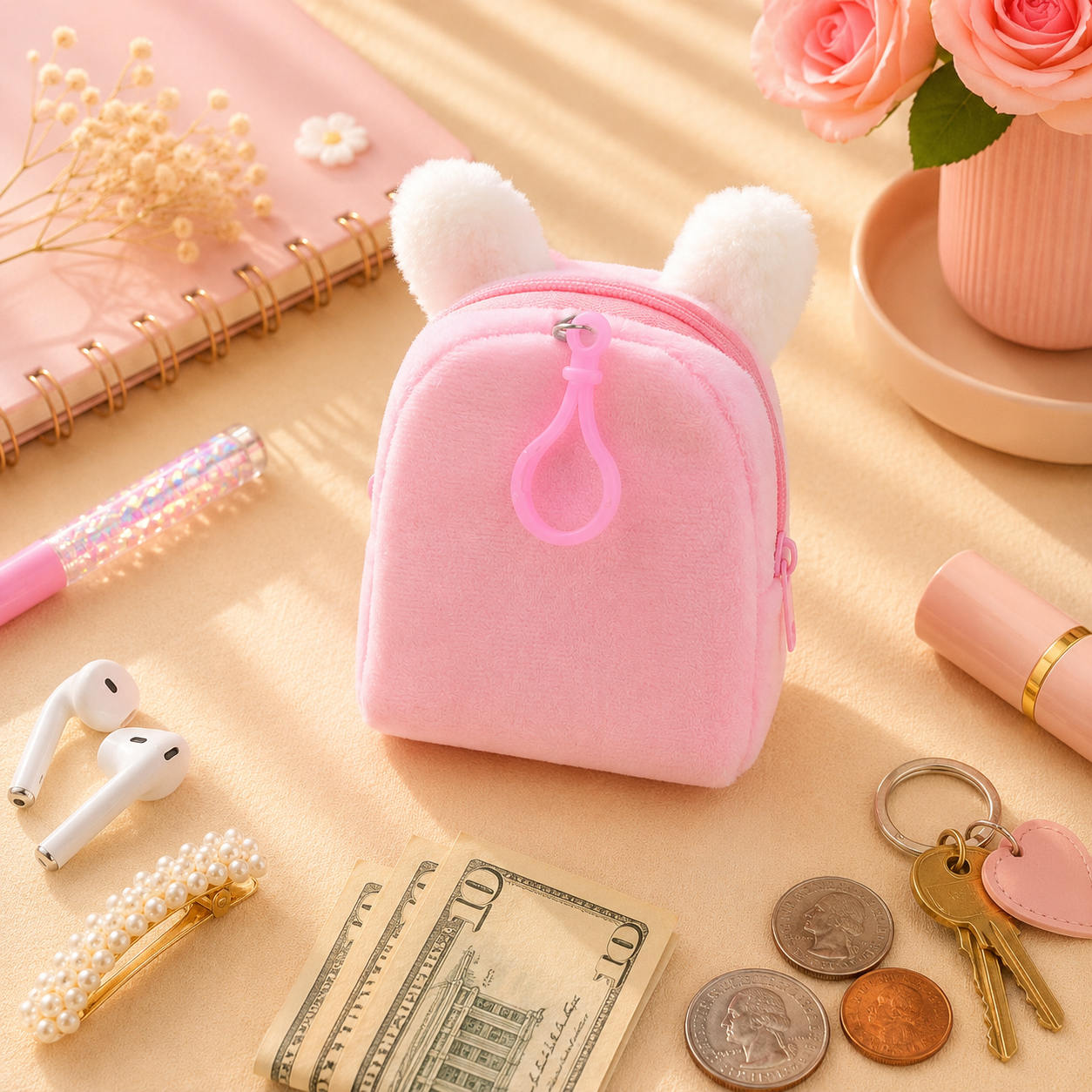 Bunny Bow Coin Pouch