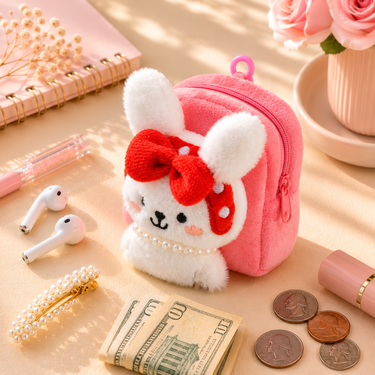 Bunny Bow Coin Pouch