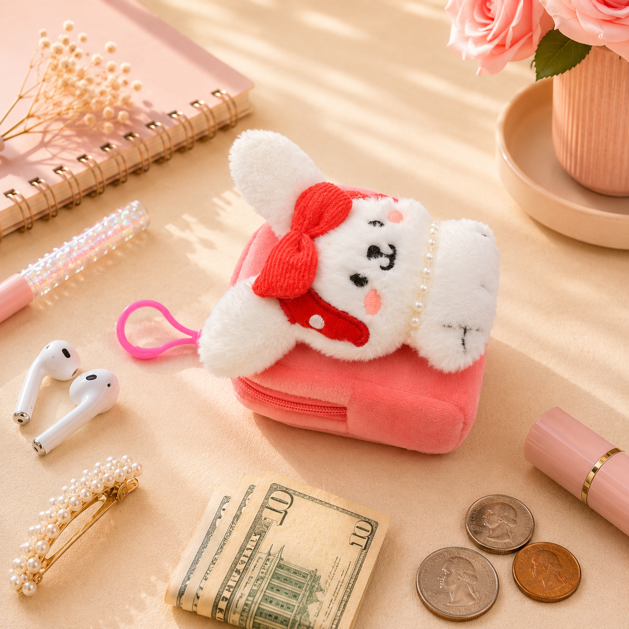 Bunny Bow Coin Pouch