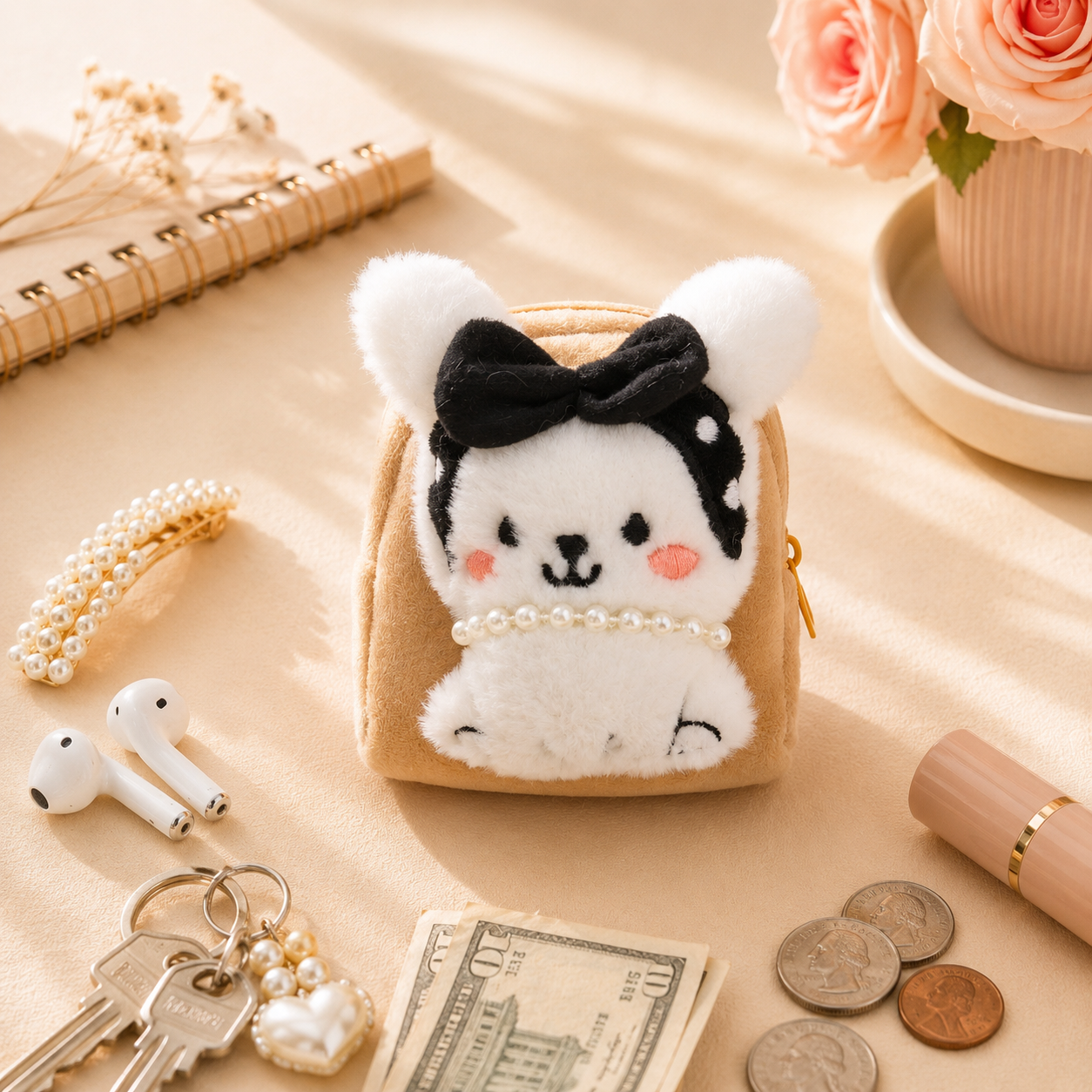 Bunny Bow Coin Pouch