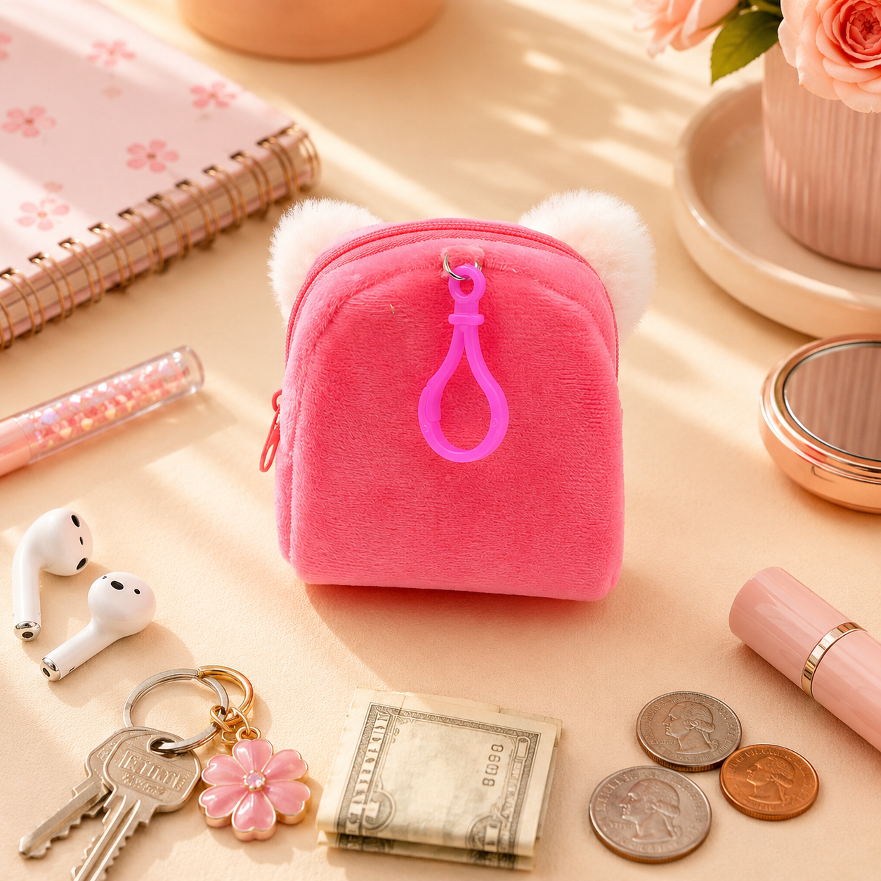 Bunny Bow Coin Pouch