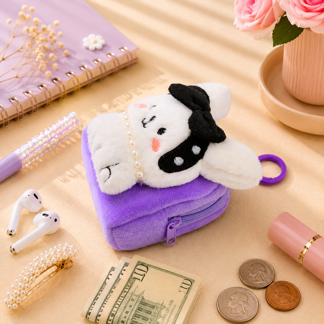 Bunny Bow Coin Pouch