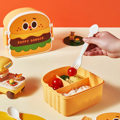 Cute Burger Kid Lunch Box