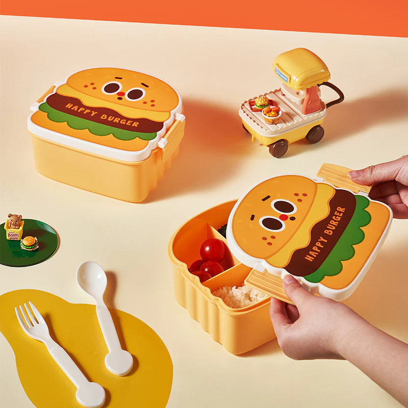 Cute Burger Kid Lunch Box