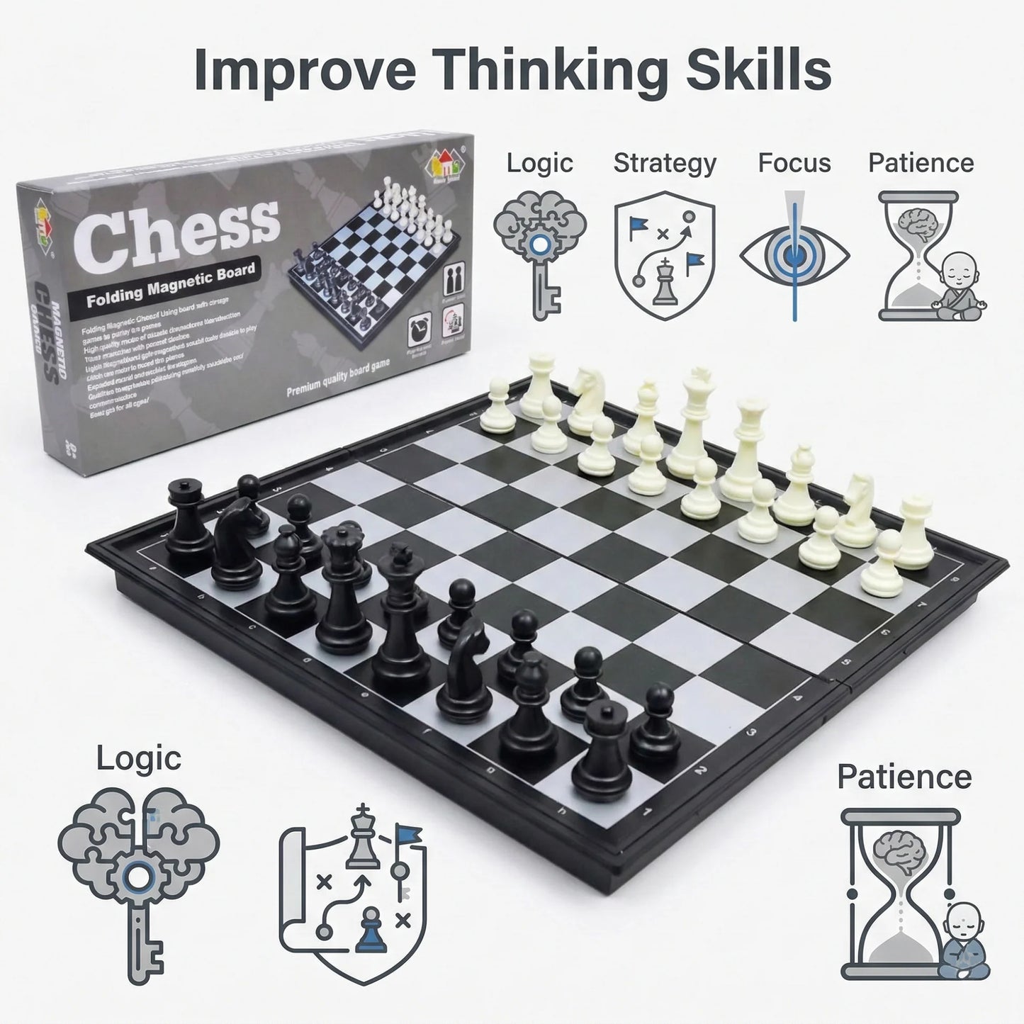 Folding Magnetic Chess Board