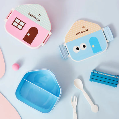 Cute House Kid Lunch Box