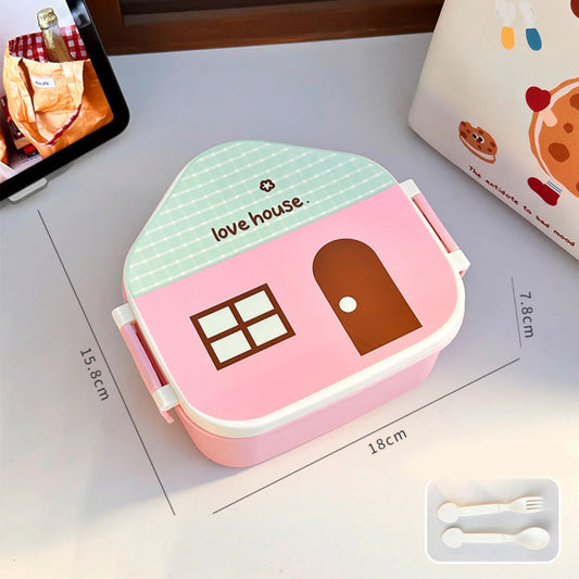 Cute House Kid Lunch Box