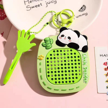 Cute Kawaii Cartoon Mini Magnetic Drawing Board Keychain