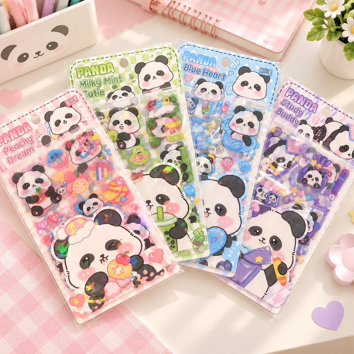 Panda Bloom Stickers
