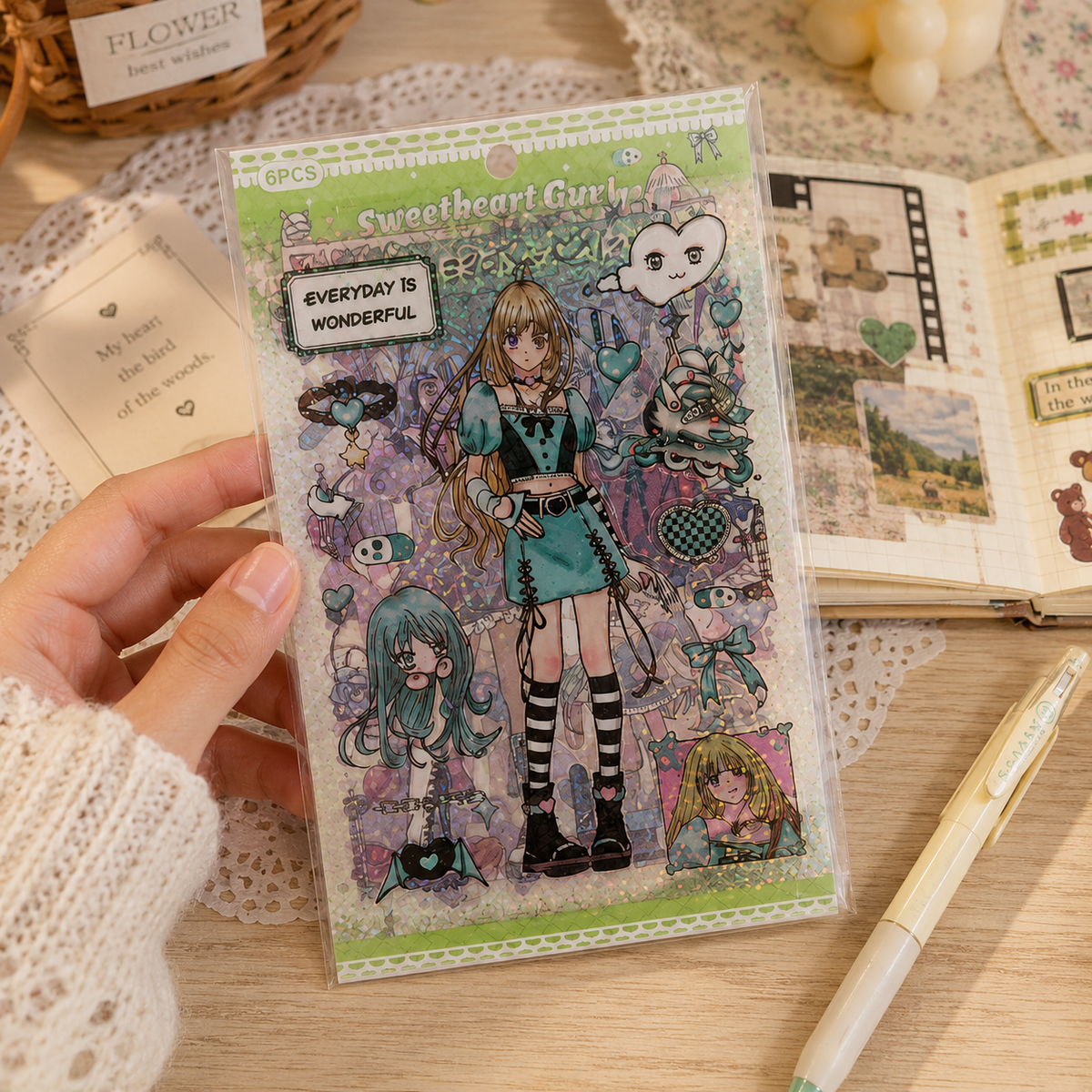 Mystic Manga Glitter Sticker Pack