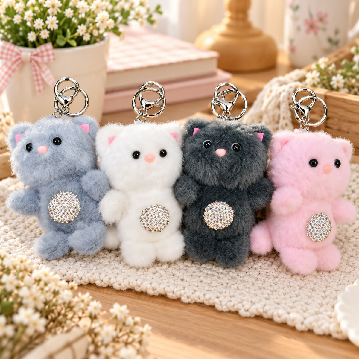 Pinku Kitty Keychain