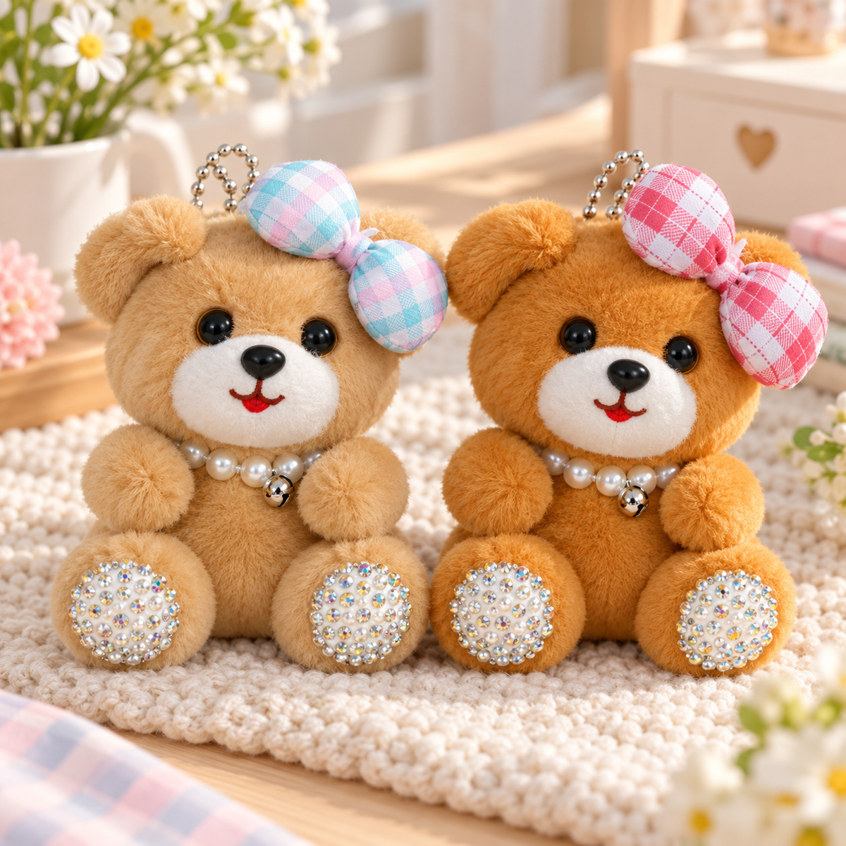 Pearly Teddy Charm