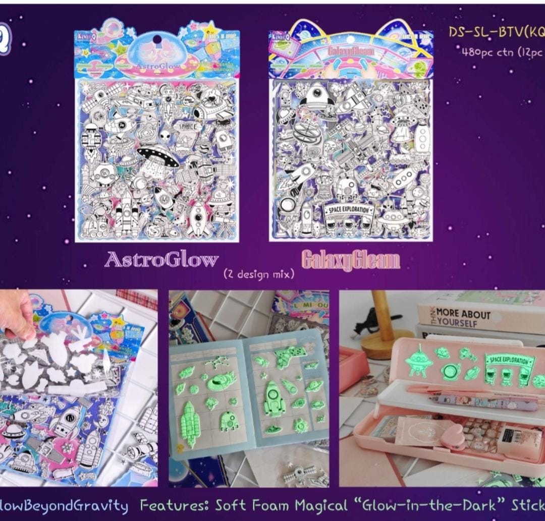 Cosmic Glow-in-the-Dark Sticker Pack