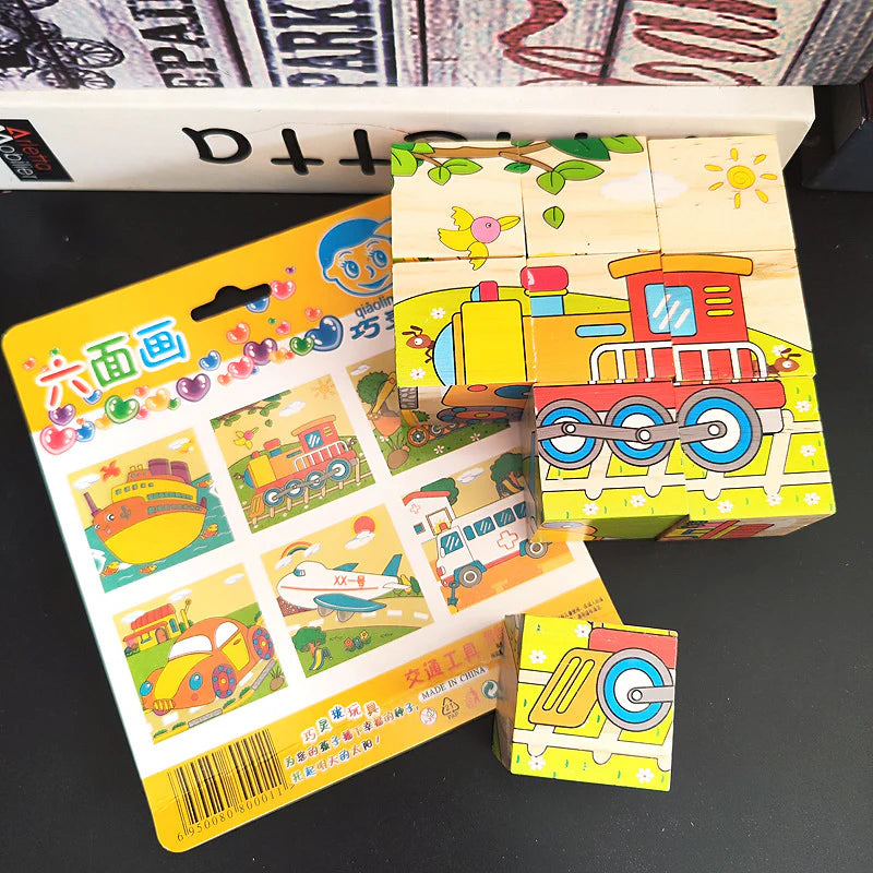 Wooden Picture Puzzle Blocks