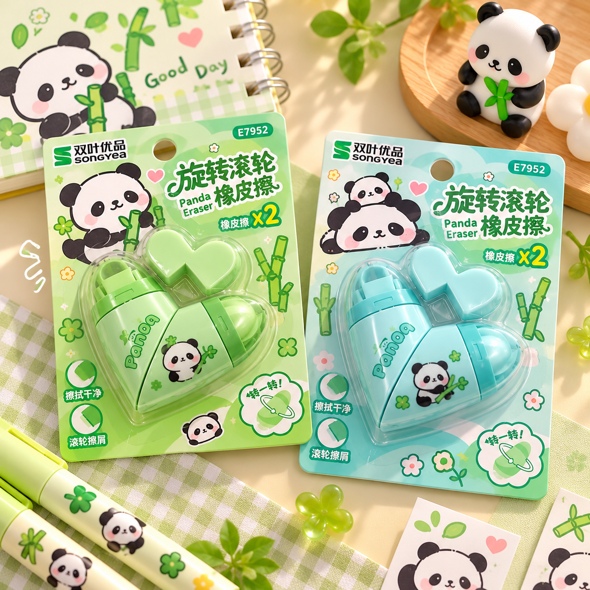 Panda Heart Eraser