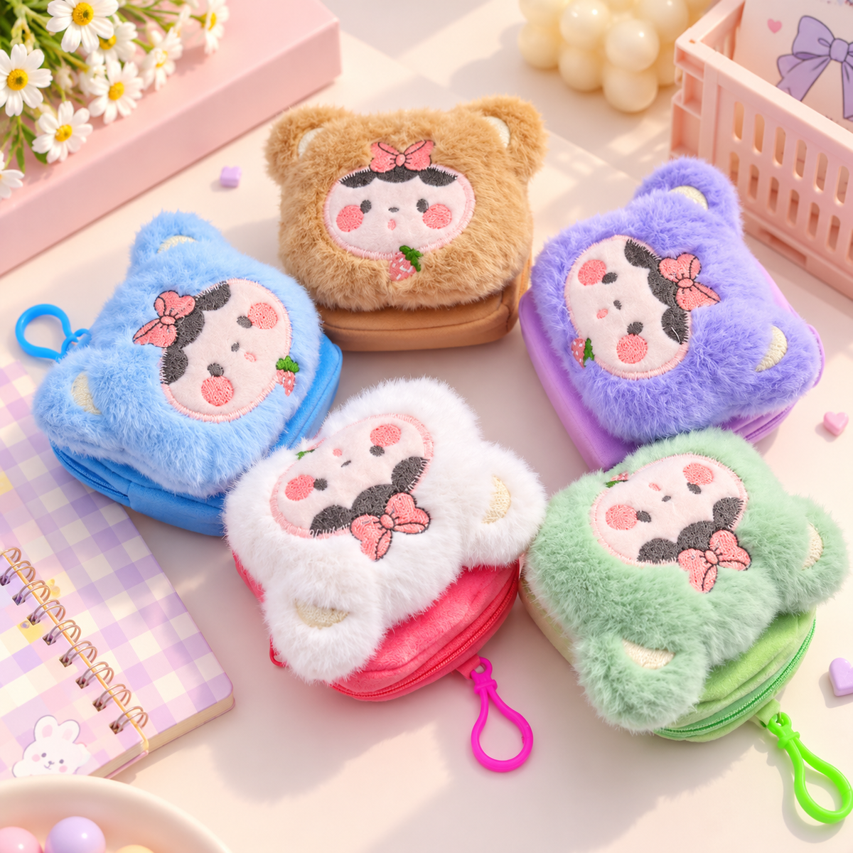 Fluffy Bear Coin Pouch